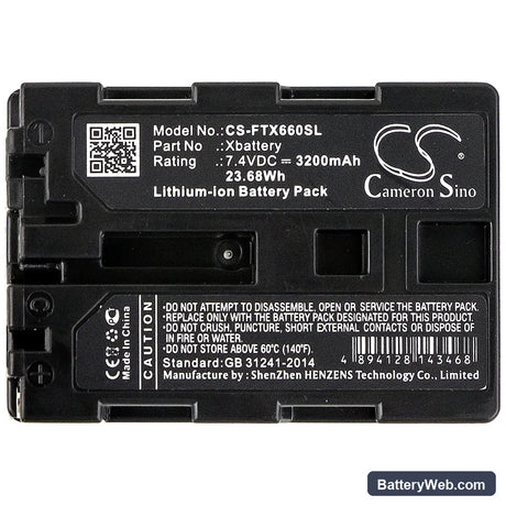 Fluke TiX1000 Replacement Battery, 7.4V, 3200mAh, Li-ion 5