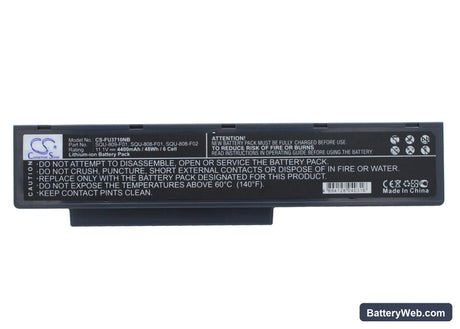 Fujitsu Amilo Li3710 Replacement Battery, 11.1V, 4400mAh, Li-ion 1