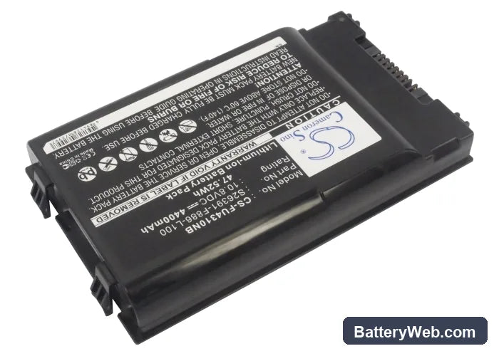 Fujitsu LifeBook T730 Replacement Battery, 10.8V, 4400mAh, Li-ion 2
