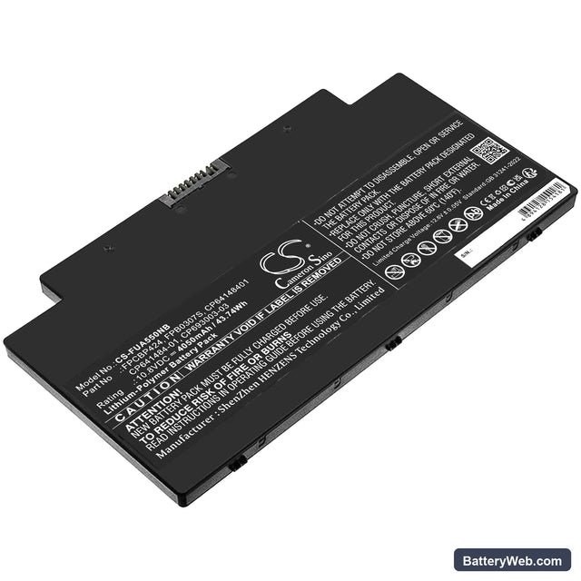 Fujitsu Lifebook AH77/M Replacement Battery, 10.8V, 4050mAh, Li-Polymer 1
