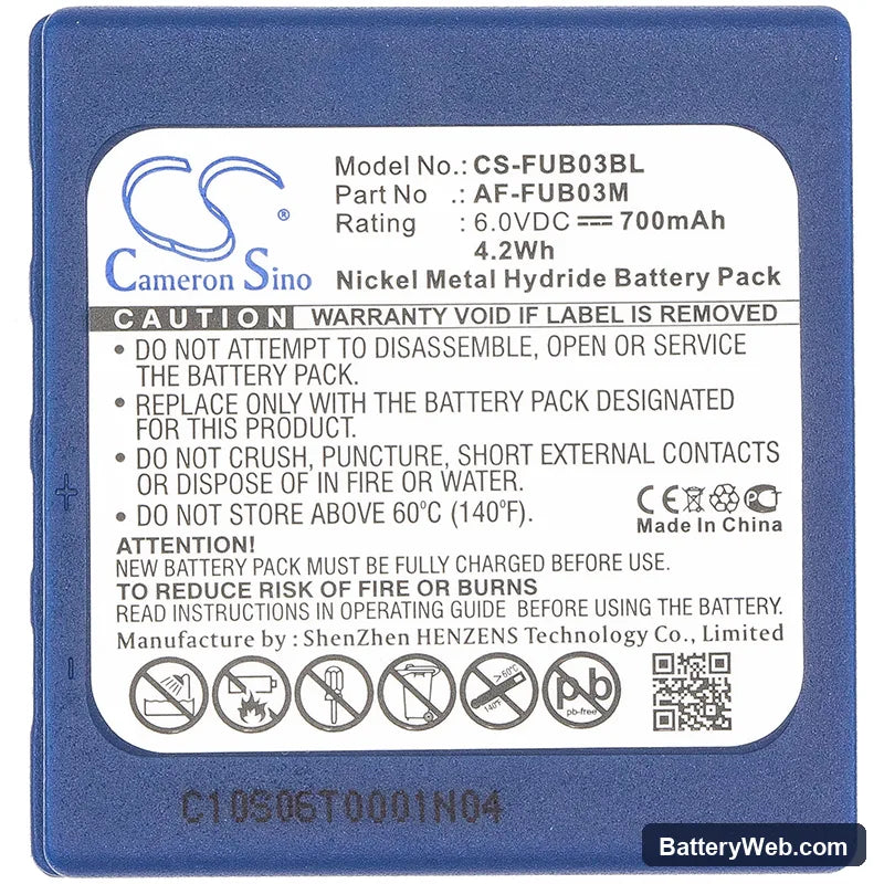 Abitron TGA Replacement Battery, 6V, 700mAh, Ni-MH 3