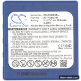 Abitron TGA Replacement Battery, 6V, 700mAh, Ni-MH 3