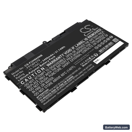 Fujitsu Stylistic Q616 Replacement Battery, 11.1V, 3400mAh, Li-Polymer 1
