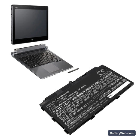 Fujitsu Stylistic Q616 Replacement Battery, 11.1V, 3400mAh, Li-Polymer 5