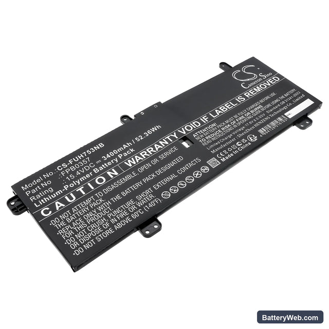 Fujitsu LifeBook CH75/E3 Replacement Battery, 15.4V, 3400mAh, Li-Polymer 1