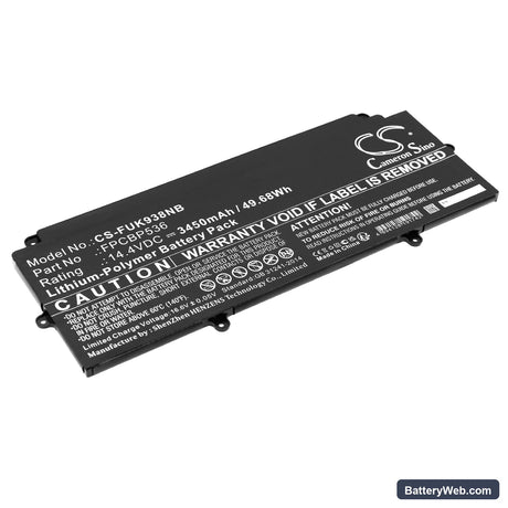 Fujitsu LifeBook U937 Replacement Battery, 14.4V, 3450mAh, Li-Polymer 1
