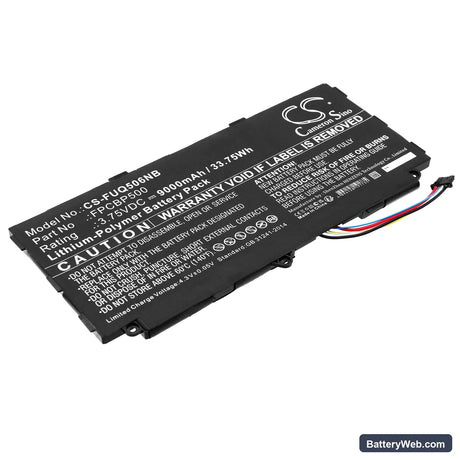 Fujitsu Arrows Tab Q506 Replacement Battery, 3.75V, 9000mAh, Li-Polymer 1