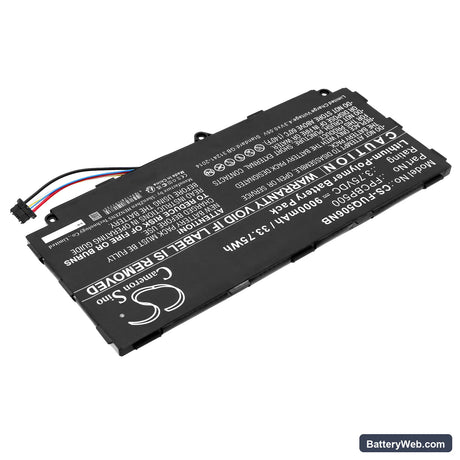 Fujitsu Arrows Tab Q506 Replacement Battery, 3.75V, 9000mAh, Li-Polymer 2