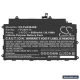 Fujitsu Stylistic Q584 Replacement Battery, 3.8V, 9500mAh, Li-Polymer 3
