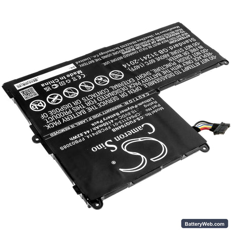 Fujitsu Stylistic Q704 Replacement Battery, 10.8V, 4150mAh, Li-Polymer 2