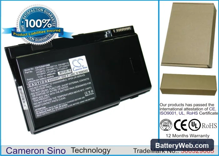 Fujitsu LifeBook S4510 Replacement Battery, 10.8V, 3400mAh, Li-ion 1