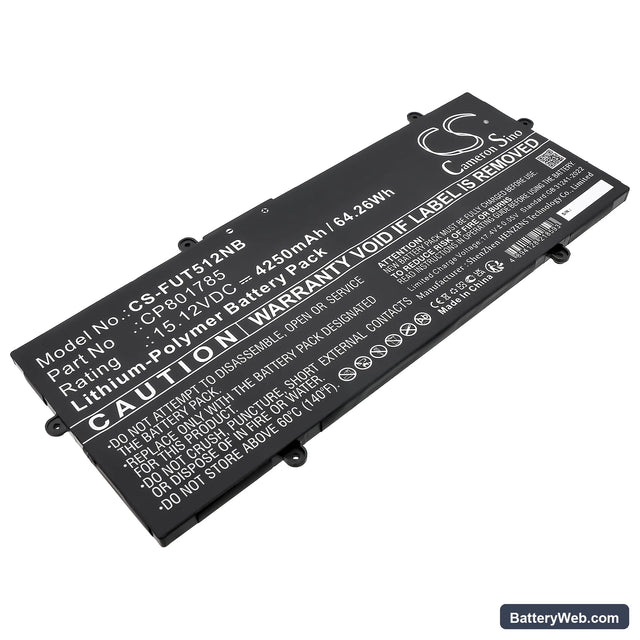 Fujitsu LifeBook E4512 Replacement Battery, 15.12V, 4250mAh, Li-Polymer 1