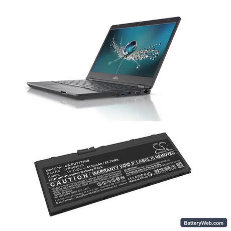 Fujitsu LIFEBOOK U7311 Replacement Battery, 14.4V, 4150mAh, Li-Polymer 6