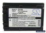 Sony HDR-TG1 Replacement Battery, 7.4V, 2200mAh, Li-ion 5