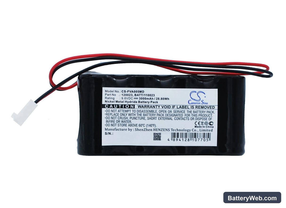 Fresenius Volumed VP5005 Replacement Battery, 9.6V, 3000mAh, Ni-MH 1
