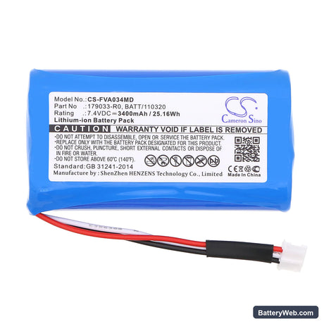 Fresenius Infusionspump Volumat Agilia Replacement Battery, 7.4V, 3400mAh, Li-ion 3