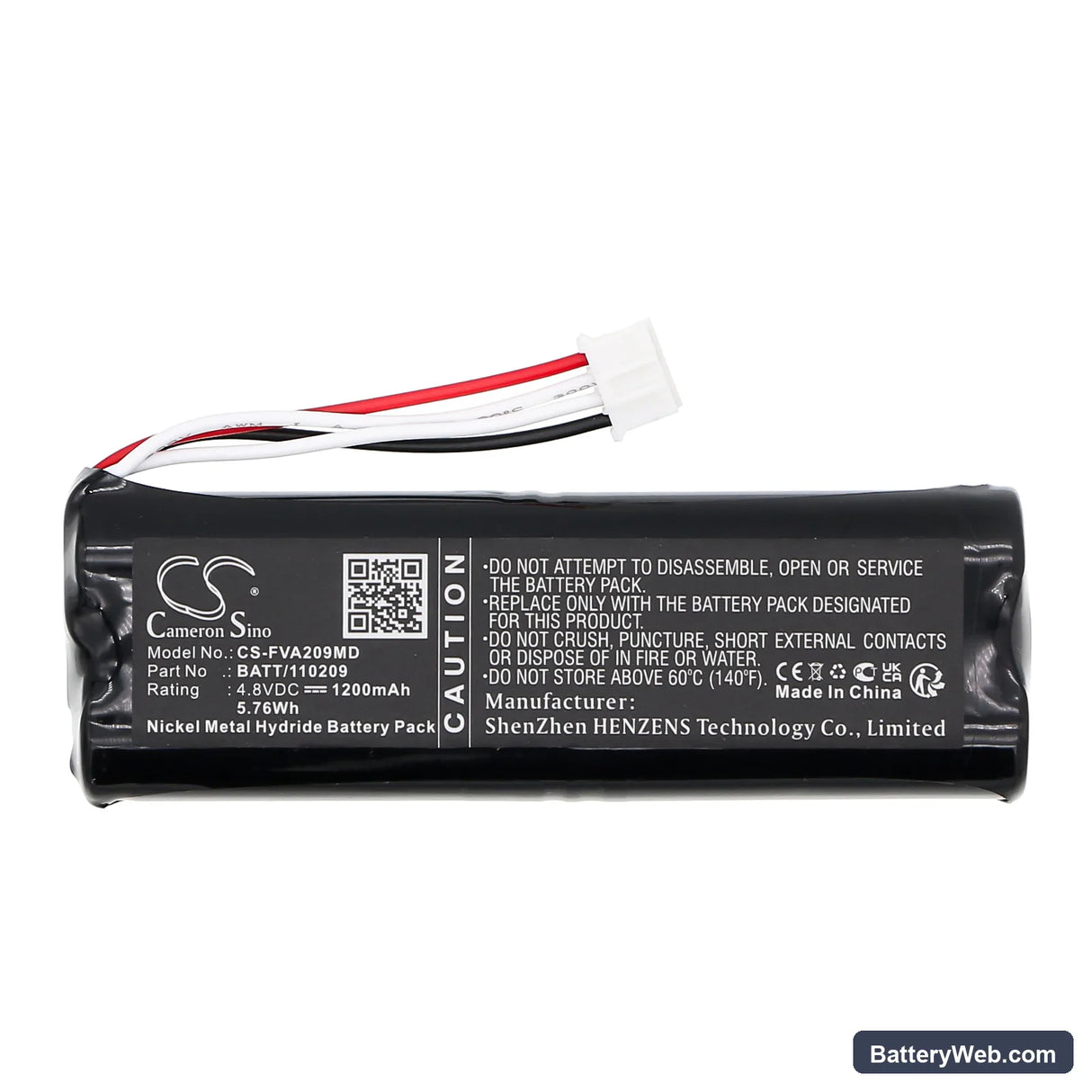 Fresenius Pump Applix Replacement Battery, 4.8V, 1200mAh, Ni-MH 3