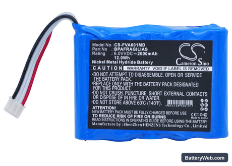 Fresenius Agilia Replacement Battery, 6V, 2000mAh, Ni-MH 5
