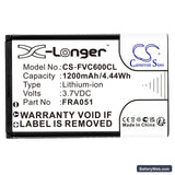 FRITZ!Fon C6 Replacement Battery, 3.7V, 1200mAh, Li-ion 3