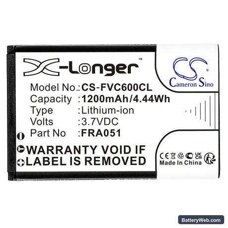 FRITZ!Fon C6 Replacement Battery, 3.7V, 1200mAh, Li-ion 3