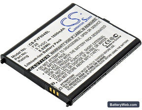 Fujitsu Arrows V Replacement Battery, 3.7V, 1600mAh, Li-ion 1