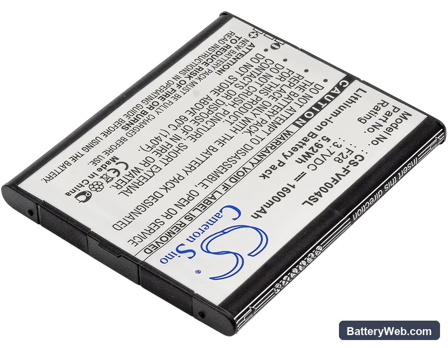 Fujitsu Arrows V Replacement Battery, 3.7V, 1600mAh, Li-ion 2