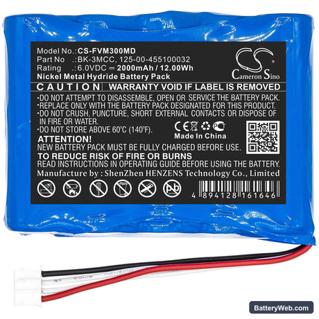Fresenius Injectomat 500 Replacement Battery, 6V, 2000mAh, Ni-MH 3