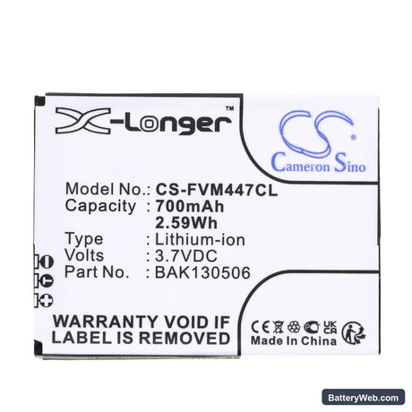 FRITZ!Fon M2 Replacement Battery, 3.7V, 700mAh, Li-ion 3