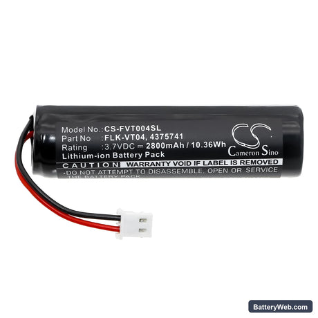 Fluke VT04 Replacement Battery, 3.7V, 2800mAh, Li-ion 3