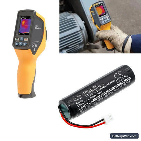 Fluke VT04 Replacement Battery, 3.7V, 2800mAh, Li-ion 6
