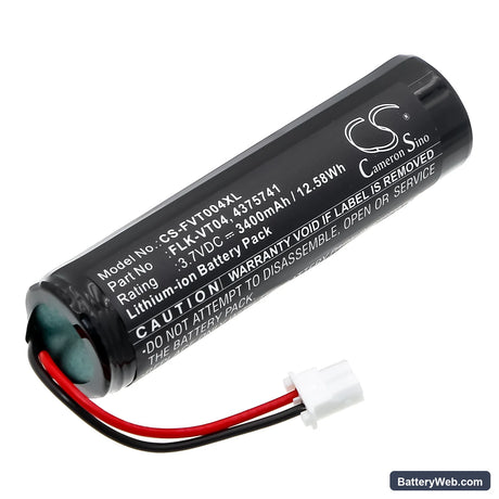Fluke VT04 Replacement Battery, 3.7V, 3400mAh, Li-ion 1