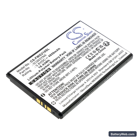 Franklin A50 Replacement Battery, 3.8V, 4850mAh, Li-Polymer 1