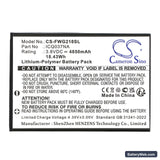 Franklin A50 Replacement Battery, 3.8V, 4850mAh, Li-Polymer 3