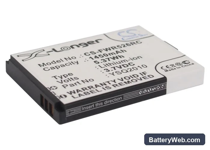 Franklin Wireless R526 Replacement Battery, 3.7V, 1450mAh, Li-ion 1