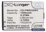 Franklin Wireless R526 Replacement Battery, 3.7V, 1450mAh, Li-ion 5