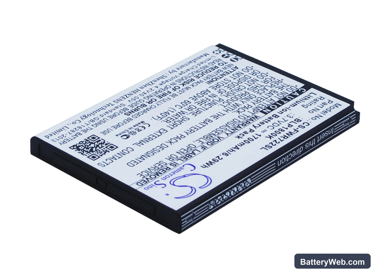Franklin Wireless R722 Replacement Battery, 3.7V, 1700mAh, Li-ion 2