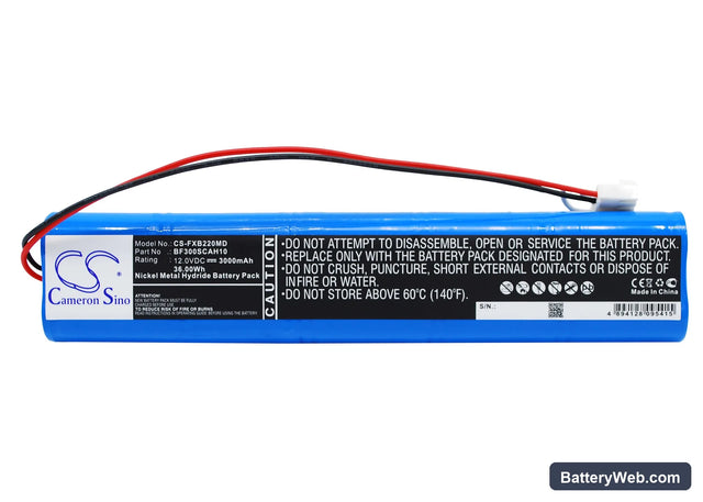 Fukuda FCB-220IU Replacement Battery, 12V, 3000mAh, Ni-MH 1