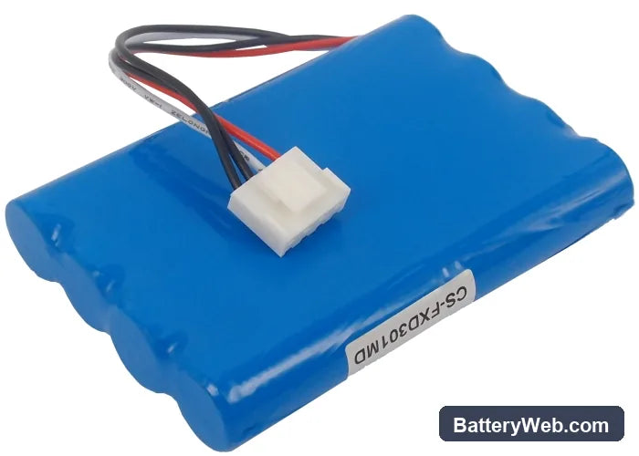 Fukuda FX-3010 Replacement Battery, 9.6V, 2000mAh, Ni-MH 4
