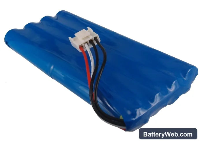 Fukuda FX-7102 Replacement Battery, 9.6V, 4000mAh, Ni-MH 4