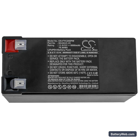 Flymo Cordless Multitrim CT250X Replacement Battery, 12.8V, 6000mAh, LiFePO4 3