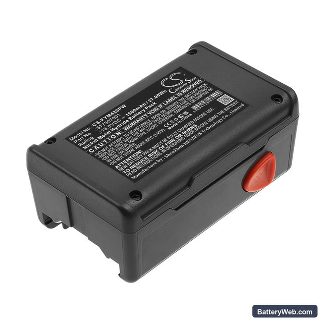 Flymo Contour Cordless XT Replacement Battery, 18V, 1500mAh, Ni-MH 1
