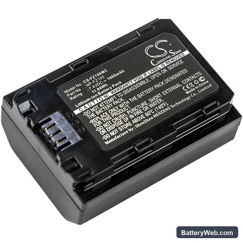 Sony A7 Mark 3 Replacement Battery, 7.4V, 1600mAh, Li-ion 1
