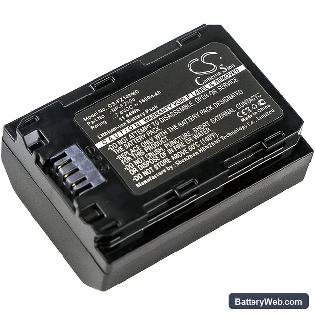 Sony A7 Mark 3 Replacement Battery, 7.4V, 1600mAh, Li-ion 1