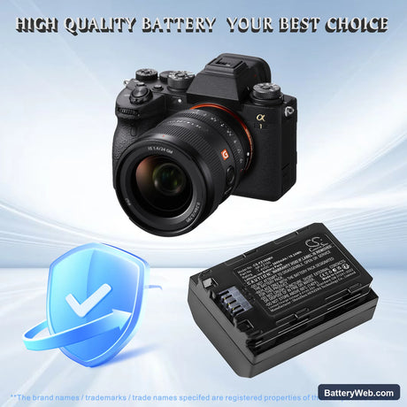 Sony A7 Mark 3 Replacement Battery, 7.4V, 2600mAh, Li-ion 1