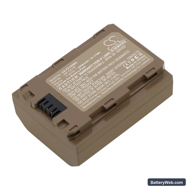 Sony A7 Mark 3 Replacement Battery, 7.4V, 2050mAh, Li-ion 1