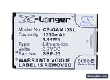 Asus M10 Replacement Battery, 3.7V, 1200mAh, Li-ion 5
