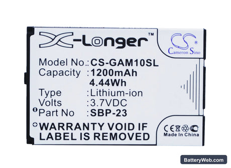 Asus M10 Replacement Battery, 3.7V, 1200mAh, Li-ion 5