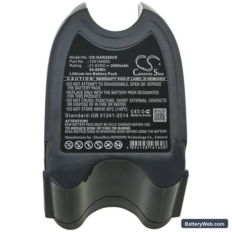 Gtech Multi MK2 Replacement Battery, 21.6V, 2500mAh, Li-ion 5