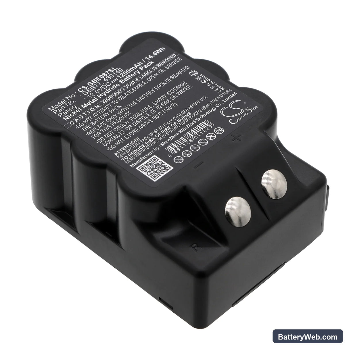 Leica TPS1000 Replacement Battery, 12V, 1200mAh, Ni-MH 1