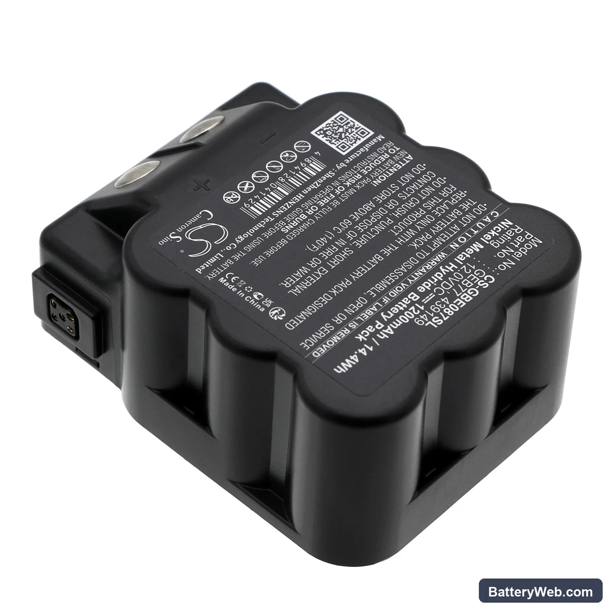 Leica TPS1000 Replacement Battery, 12V, 1200mAh, Ni-MH 2
